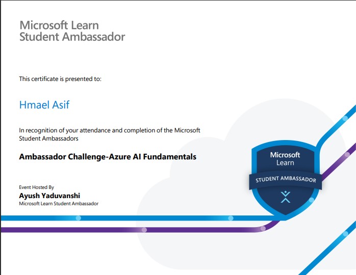 hmael asif certification